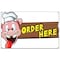 Signmission Order Here Pig Sign Banner Concession Stand Food Truck Single Sided B-Order Here Pig Sign19 - alternate 1